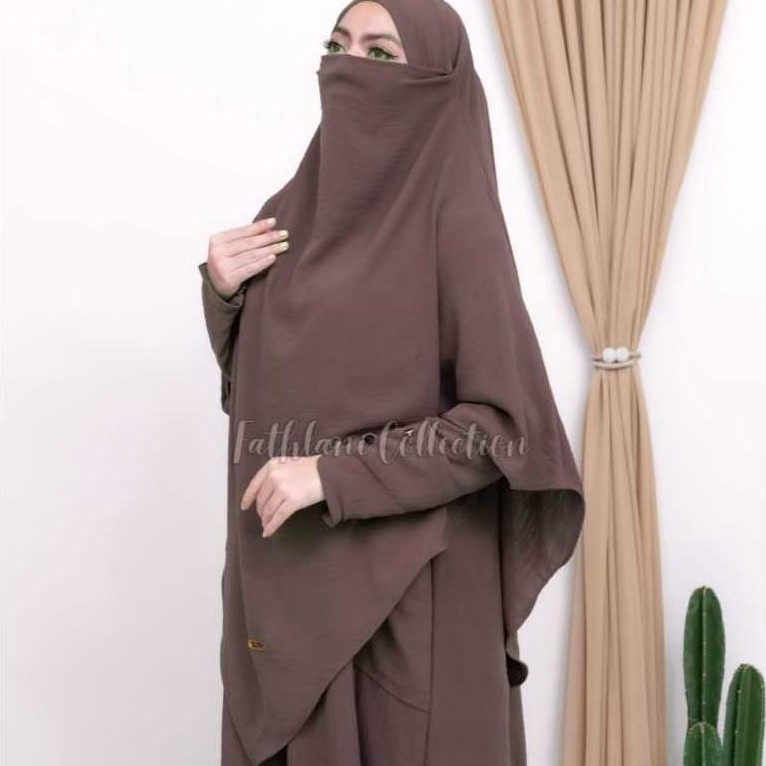 OFFICIAL gamis abaya syarifah gamis set hijab terbaru simpel mewah elegan cocok untuk haji umroh 202