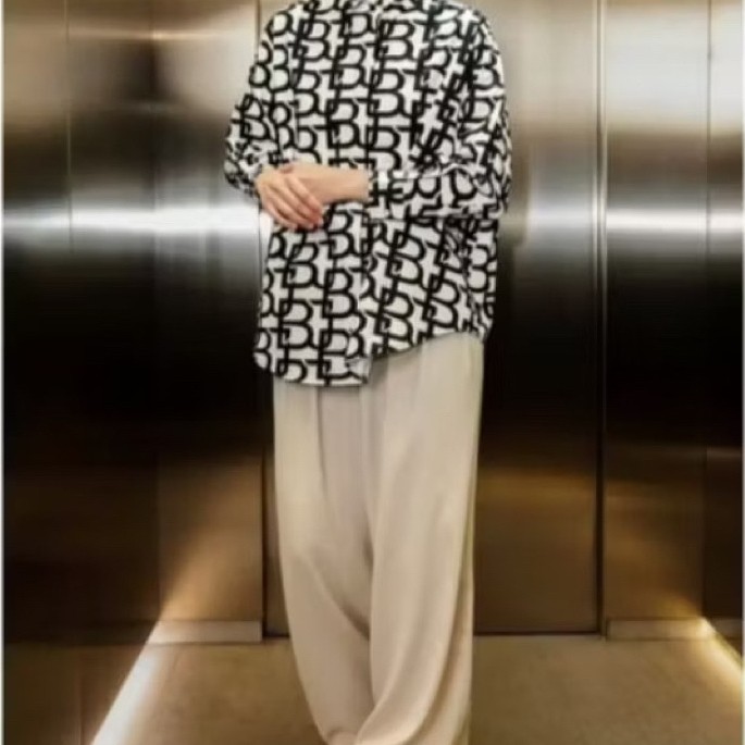 Monogram Nata Oversized Shirt by Benang Jarum mantaan