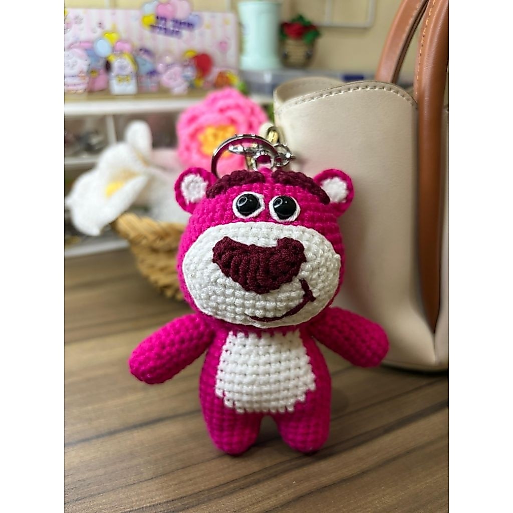 Pre Order Lotso Amigurumi | Lotso | Kartun Disney | Toy Story | Amigurumi | Keychain | Gantungan Kun