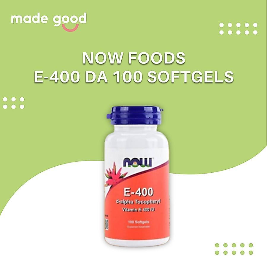 Now Foods Vitamin E 400 IU DA 100 Gels Antioxidant Protection