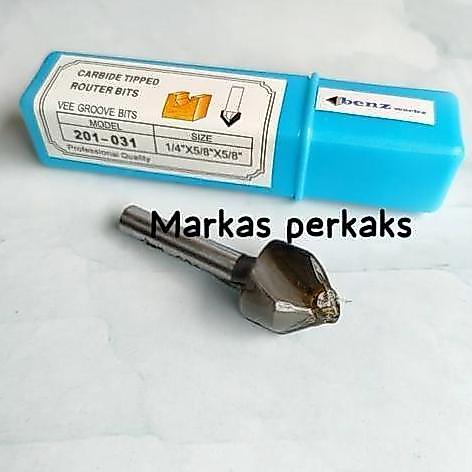 MATA PROFIL KAYU ACP ROUTER VEE GROOVE BITS 201-031 BENZ / MATA PROFIL ROUTER UKIR TERBAIK