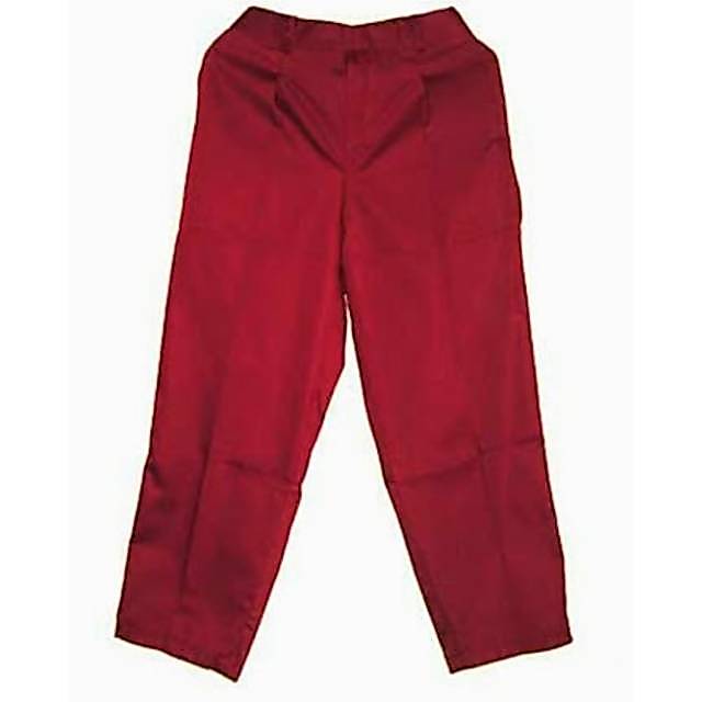 Celana Panjang SD Merah Bahan Tex