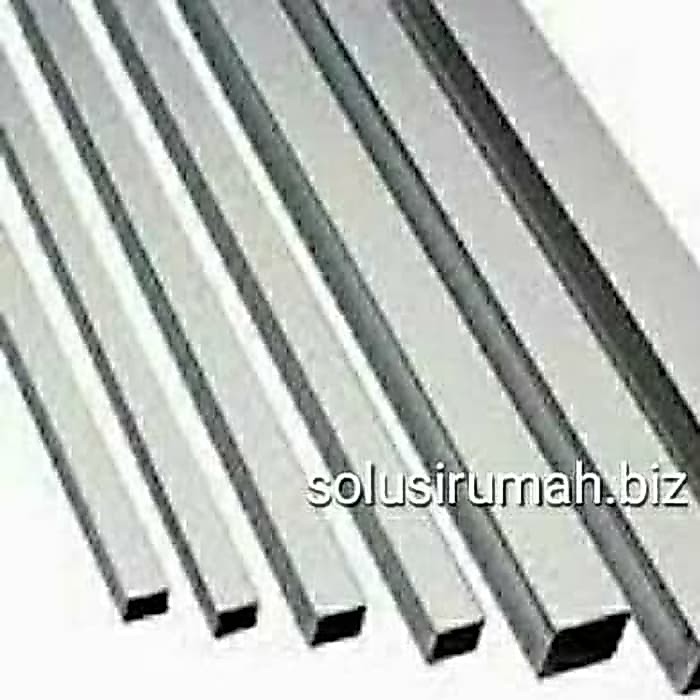 HOLLOW ALUMINIUM 20 X 20MM P 1M PIPA KOTAK per 1 meter