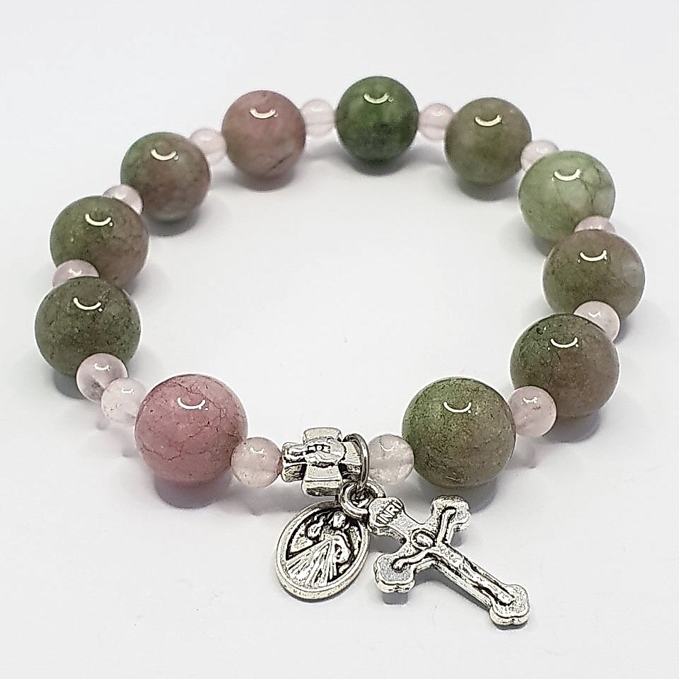 VIANKA - Gelang Rosario Batu Ruby Zoisite [New Arrival] - Perempuan