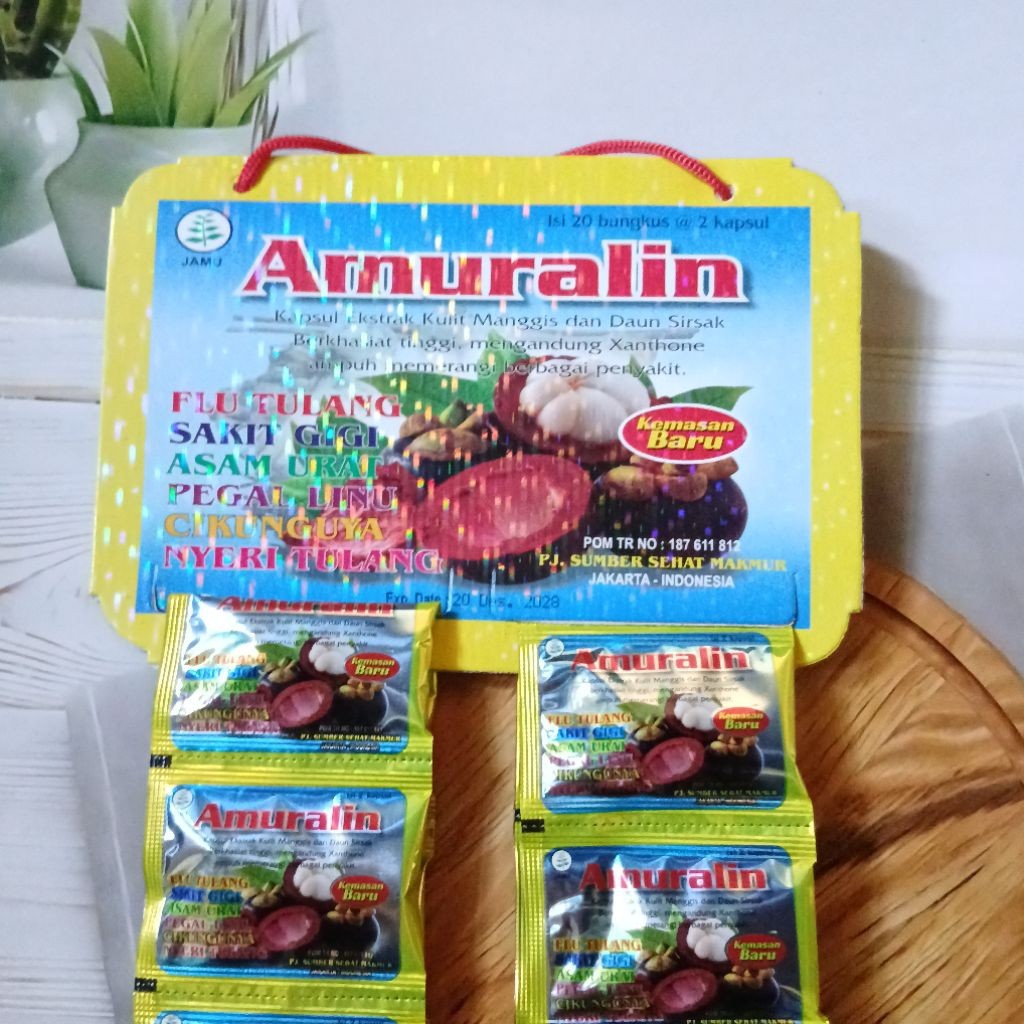 OBAT HERBAL Kapsul Amuralin Kemasan Renceng Isi 20 Sachet @2 Kapsul ASLI