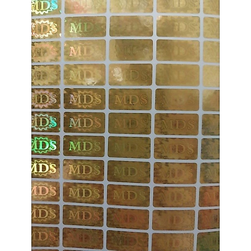 stiker hologram mds gold  isi 120 - stiker segel