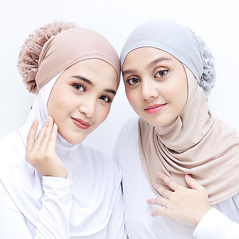 Ciput Inner Turki Sanggul Besar | Ciput Turki Cepol Tali Belakang | Ciput Dalaman Kerudung