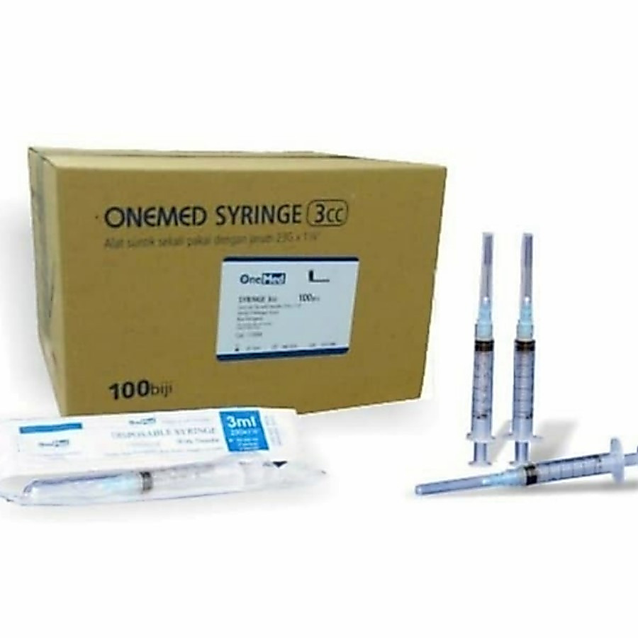 Spuit 3cc Onemed / Spuit 3ml OneMed dengan Jarum 23G
