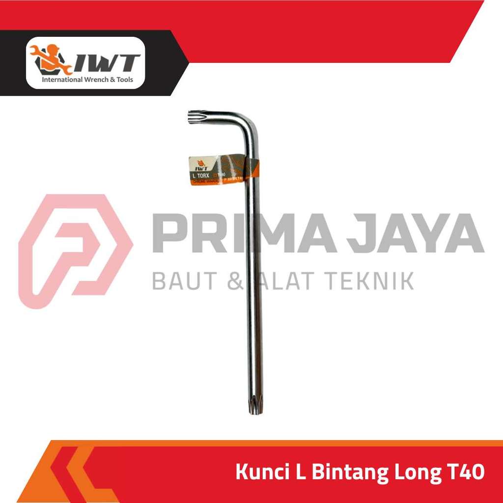 KUNCI L BINTANG / TORX KEY LONG T40 T50 PANJANG IWT (ECER)