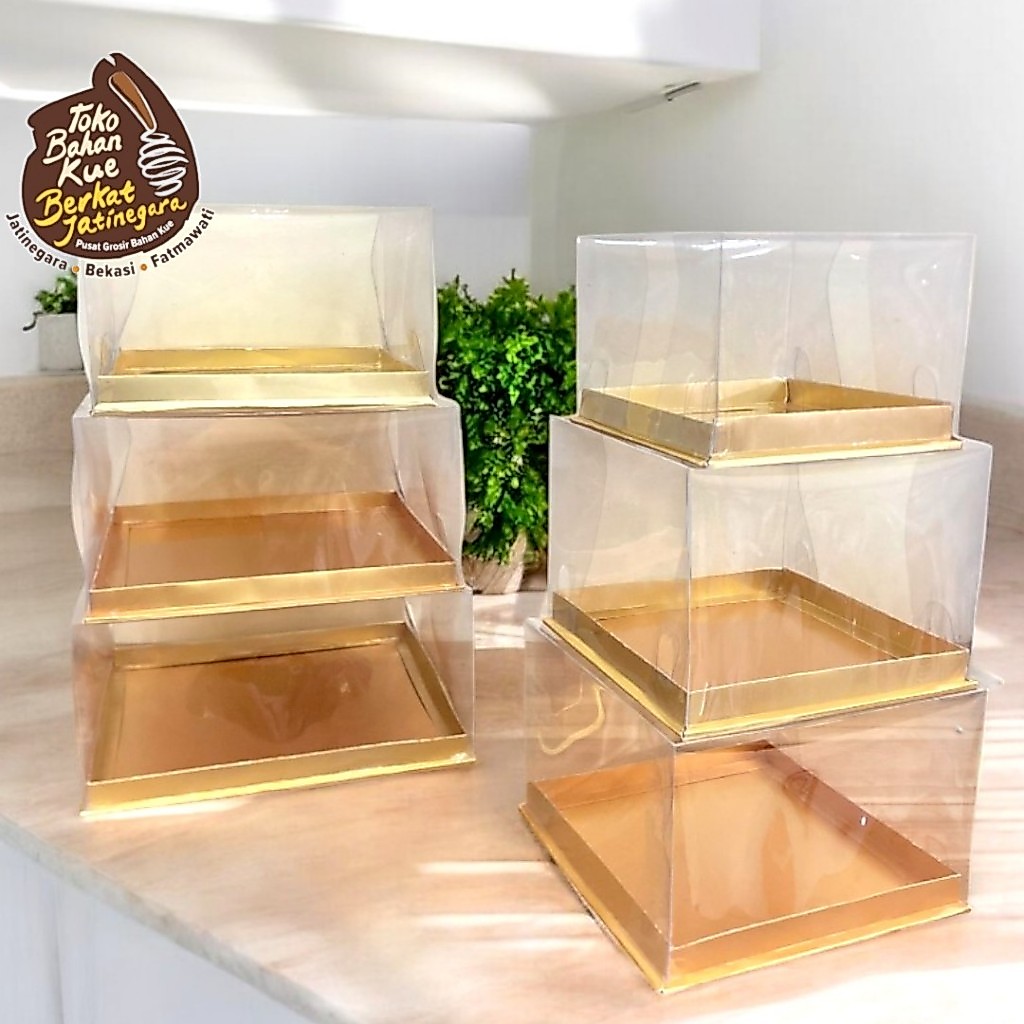 BOX MIKA TART EMAS TINGGI 15 CM / MIKA TART EMAS / PCS