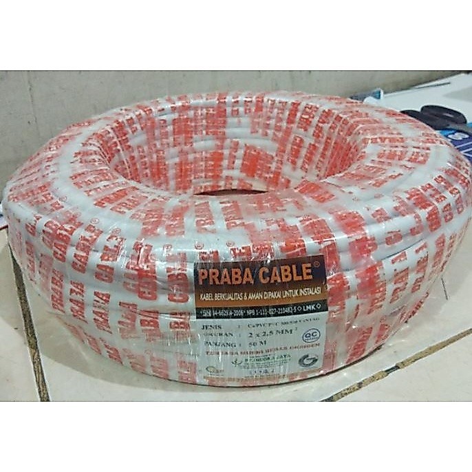 Kabel Praba NYM 2 x 2,5 mm meteran kabel listrik instalasi