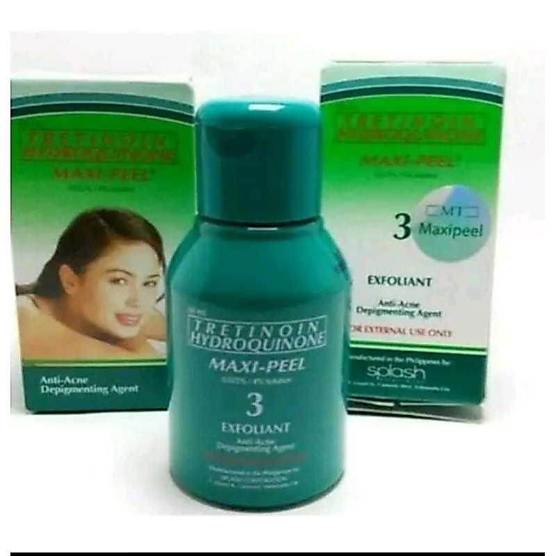 TONER MAXI PEEL 3 ANTI ACNE EXFOLIANT HIJAU ANTI ACNE 60ML ASLI IMPORT FILIPINA / MAXIPEEL