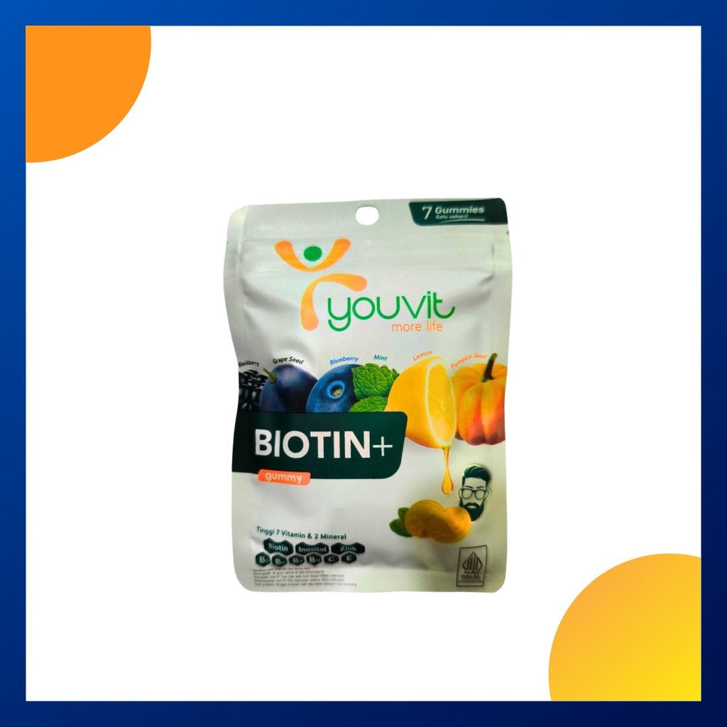 Youvit Biotin+ Sachet 7 Gummy