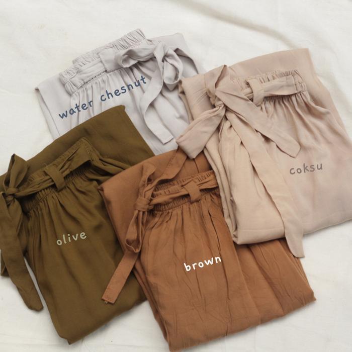 Promo Best KULOT RAYON TALI /Celana wanita Kulot Rayon/ Celana Kulot Haighwaist Panjang Wanita - Hw 