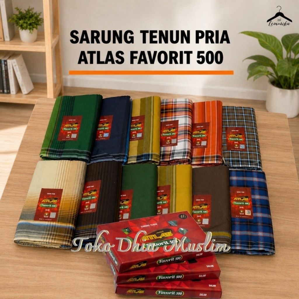 SARUNG TENUN ATLAS FAFORIT 500 SUPER ORIGINAL BHAESTEX, SARUNG PRIA DEWASA NYAMAN,LEMBUT DAN HALUS