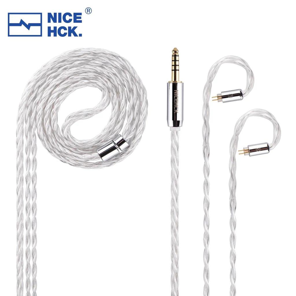NICEHCK DeepSnow 4 Strand Silver Plated German Copper Cable MMCX/2Pin/QDC Connector Earphone Upgrade