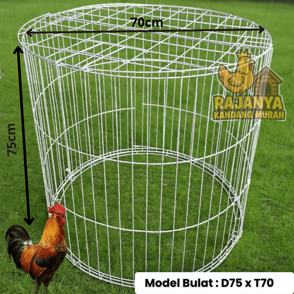 PROMO  Kandang Ayam / Kurungan Ayam Bahan Galvanis Bentuk BULAT / BUNDAR