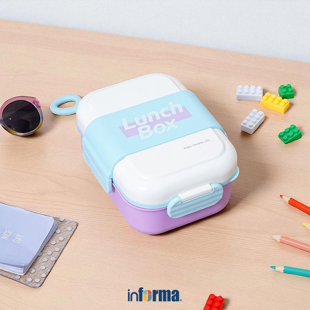 Informa Appetite 900 ml Thea Kotak Makan 3 Sekat Bento Box Meal Box Tempat Bekal Lunch Box Kotak Bek