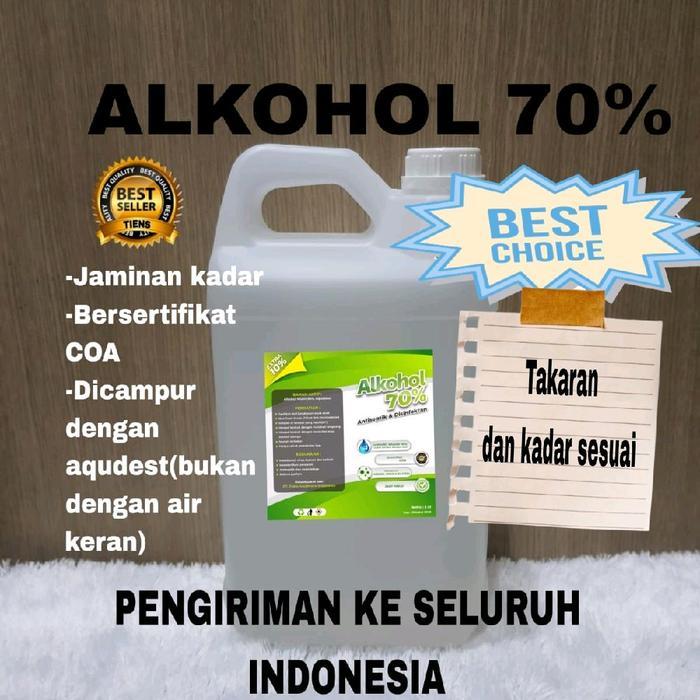 Alkohol 70% 5 liter/Alkohol 70 persen/Alcohol 70%/Sterilisasi