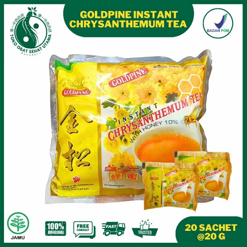 MAY Salle GOLDPINE INSTANT CHRYSANTHEMUM TEA with HONEY 10% / Minuman Serbuk Krisantemum Instan / Te