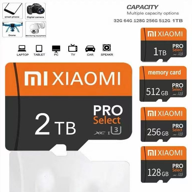 XiaoMi Micro SD Card 2TB/1TB/512GB/256GB/128GB Memory Card Kartu Memori Performasi Tinggi High-Speed