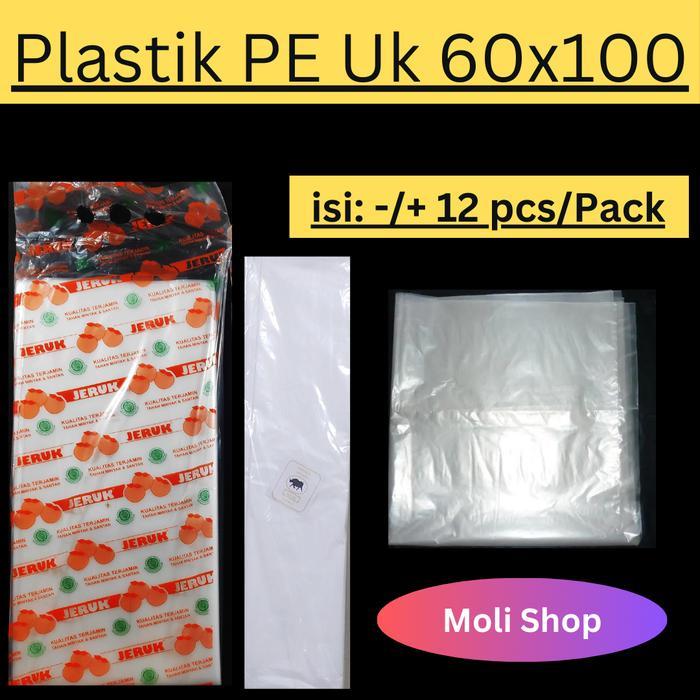 Promo Kantong Plastik PE Bening Uk 35x50 - 40x60 - 50x75 - 60x100 , Plastik PE Besar , Plastik Benin