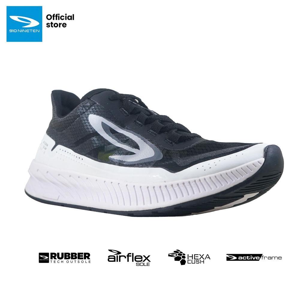 910 Nineten Geist Ekiden Sepatu Lari - Hitam/Putih