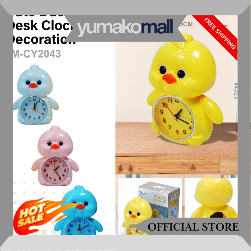 Jam meja Weker Alarm Clock Karakter Bebek Ayam Lucu TLG