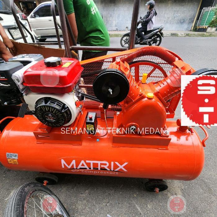 COMPRESSOR KOMPRESOR ANGIN 3HP 3 HP 2 PISTON MATRIX MTX 2090 +  BAMBOO ENGINE MESIN BENSIN