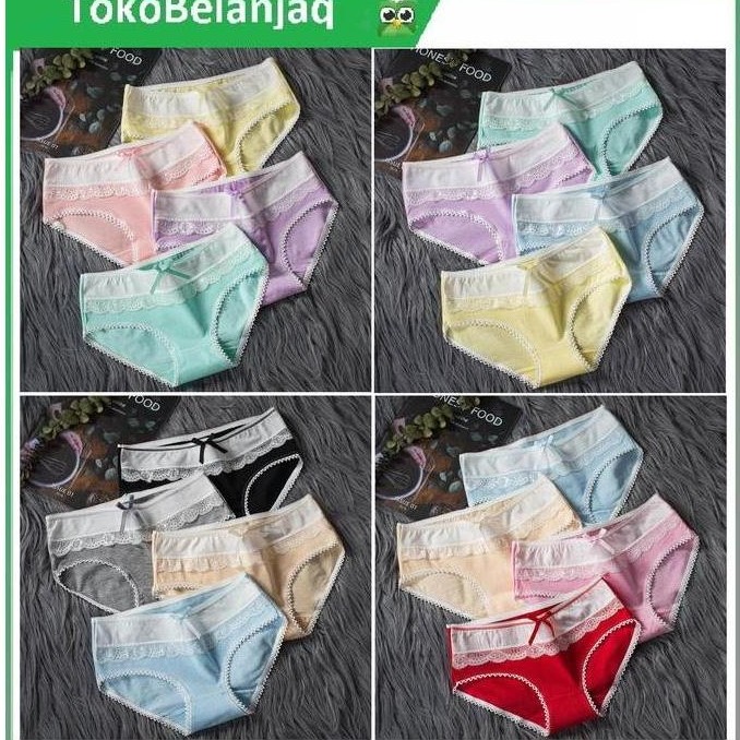 CD imut Jepang fashion Undies Celana Dalam Wanita Polos Katun Cewek