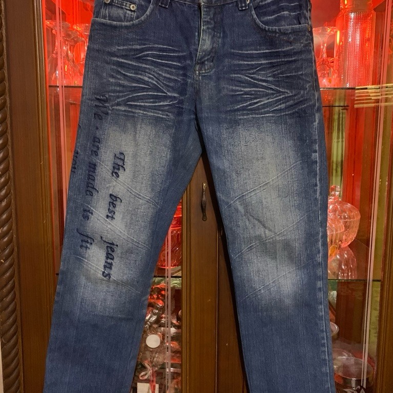 jeans fading gacor tebal kaku