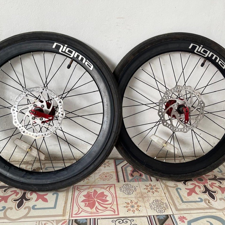Wheelset sepeda lipat united nigma II, 20 inch