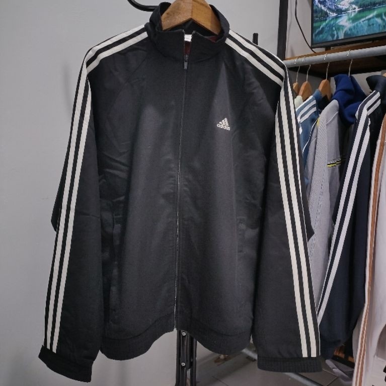Jacket Windbreaker Adidas Hitam Original