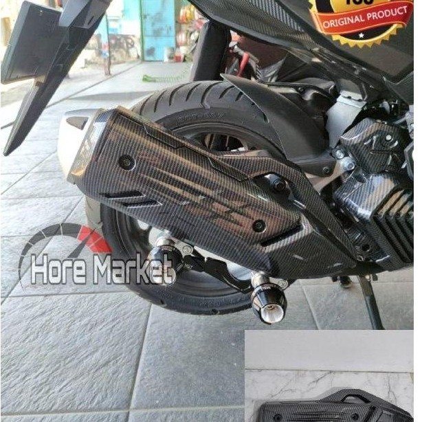 Tameng Knalpot Vario 160 Cc 2022 Carbon Nemo Pelindung Knalpot Vario Baru