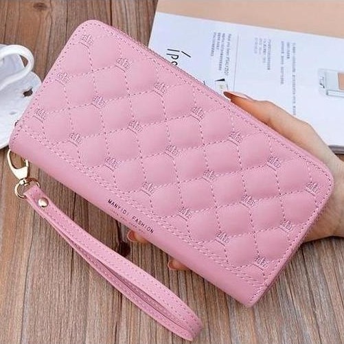Dompet Wanita Dompet Kulit Premium Import Naomi Panjang Wanita 2 Resleting Kartu Uang Tali Korea Bat