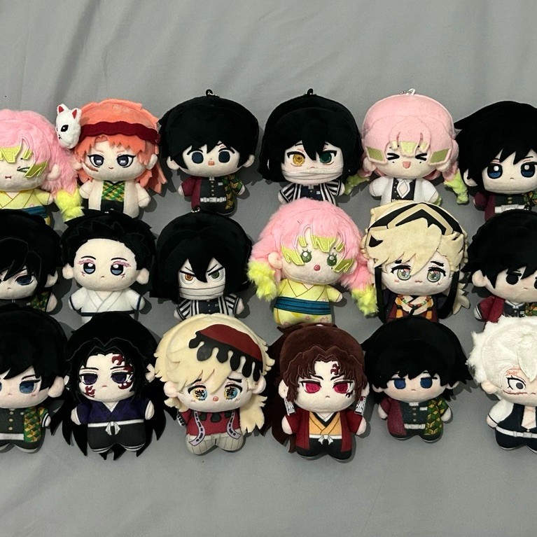 (READY STOCK, LANGSUNG KIRIM) Nunu Doll Boneka, Keychain Demon Slayer - Mitsuri, Sabito, Giyuu, Oban