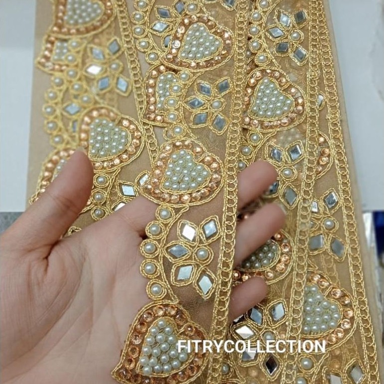 AYYA - RENDA DIAMO RENDA GOLD BERPAYET RENDA EMAS PER YARD