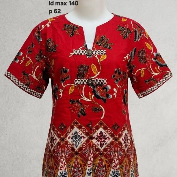 blouse batik merah pl