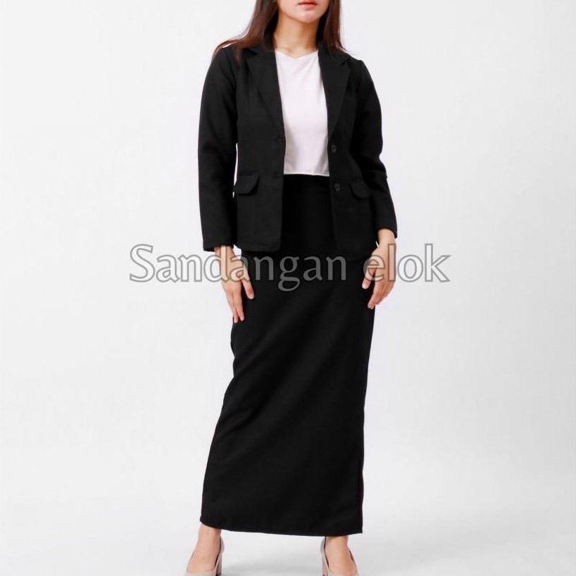 Diskon One Set Jas Sidang Skripsi Wanita | One Set Jas Wisuda Wanita - Setelan Jas Blazer Dan Rok Wa