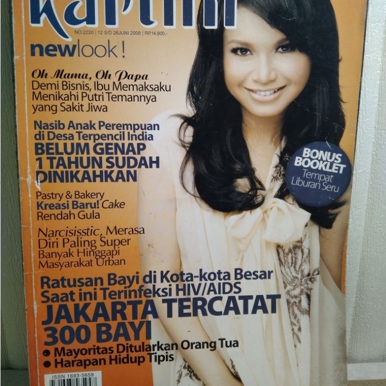 Majalah KARTINI Cover ROSSA Edisi 12 - 26 Juni 2008 no.2220