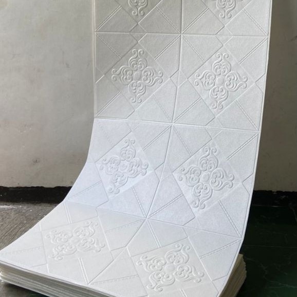 Roll Wallpaper dinding 3D Motif Bunga kawung / Batik Kawung