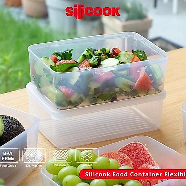 Silicook Food Container Flexible Food Container Organizer Kotak Makanan Penyimpanan Kulkas Fridge Re
