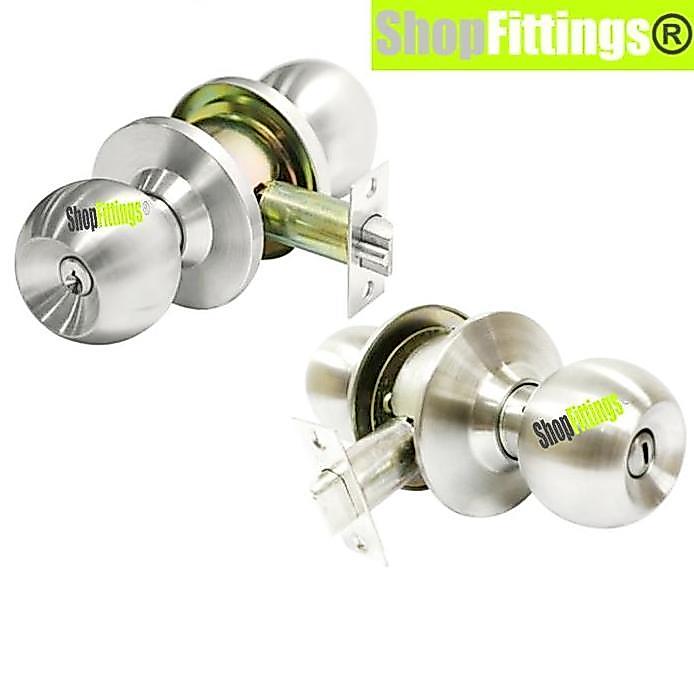 Handle Cylindrical Lock Set Gagang Kunci Pintu Bulat Kamar Tidur Mandi
