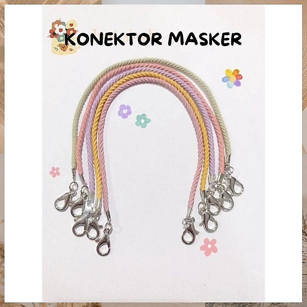 Konektor Masker Ulir Pilih Warna Terbaru Pengait Masker Konektor Masker Tali Ulir Tali Padi Boba Ana