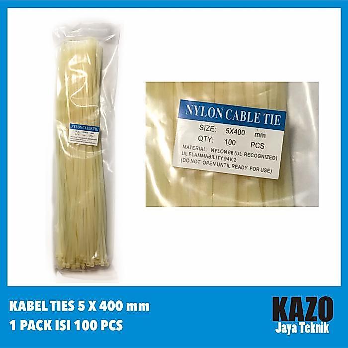 ` Kabel Ties 5x400mm / Kabel Tis / Cable Tie / Pengikat Plastik 40cm