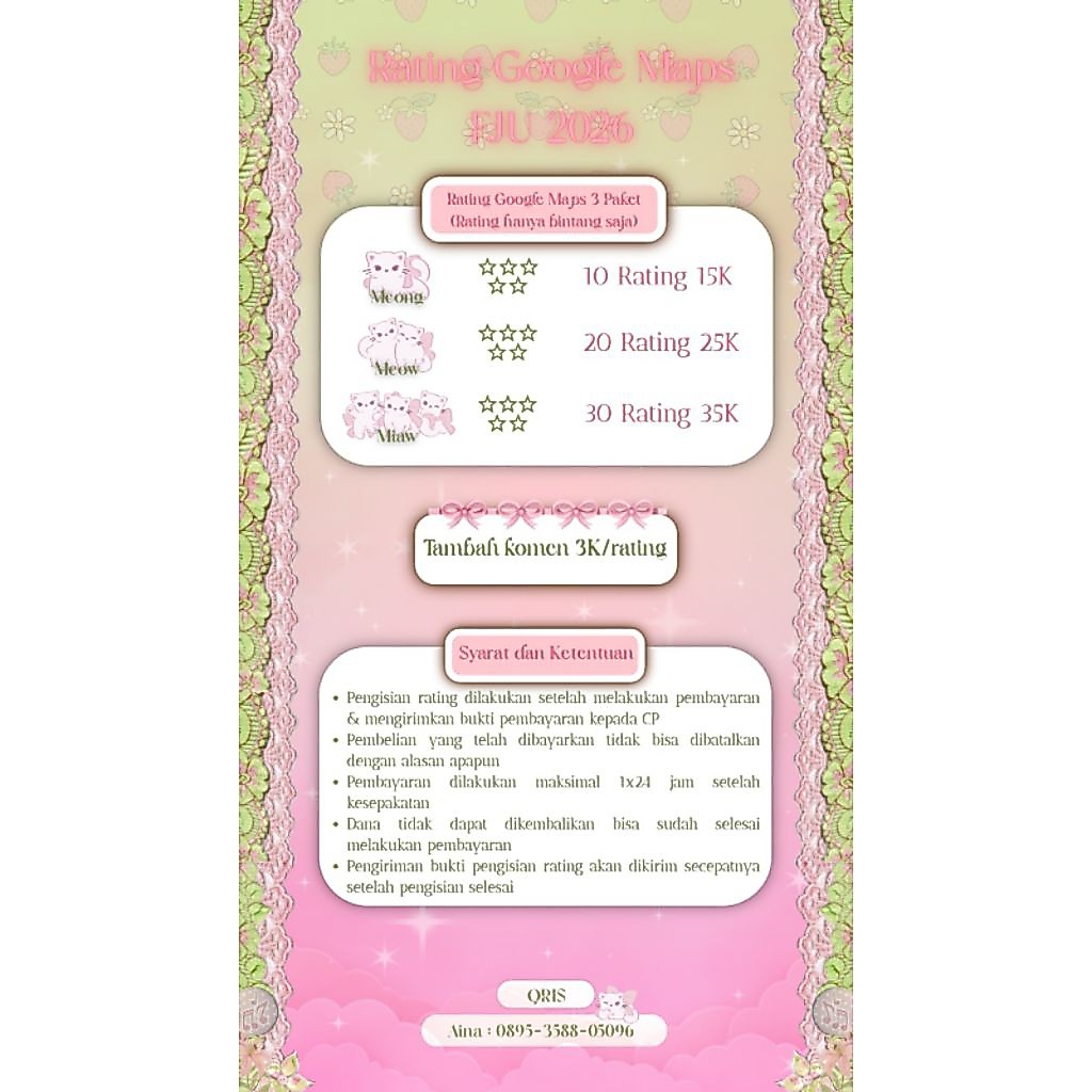 Rating Gmaps ~chat admin terlebih dahulu