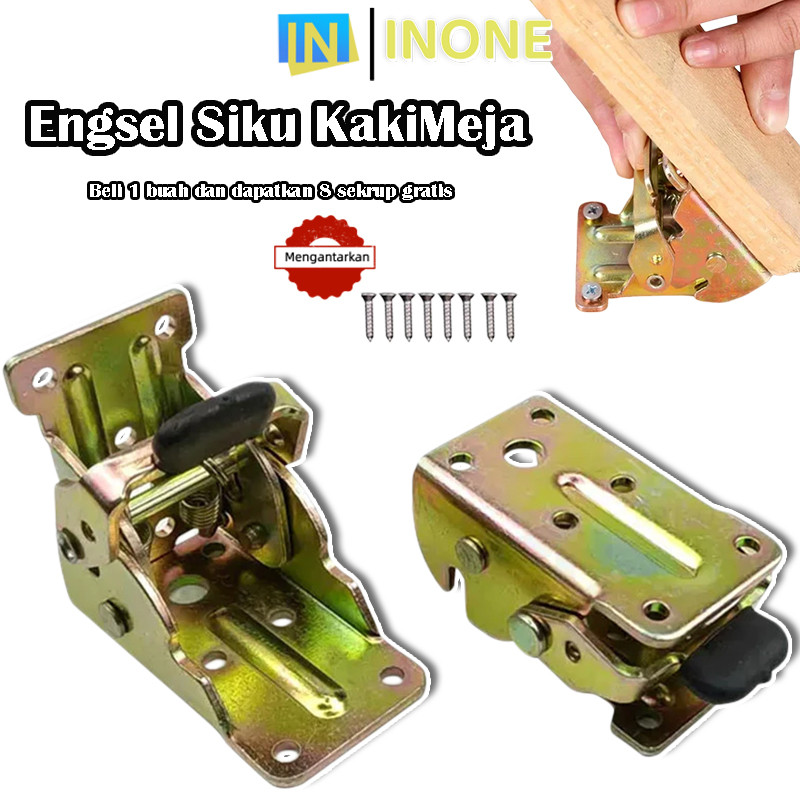IN- Bracket siku tekan 90 derajat /Braket Engsel Kaki Meja Lipat Engsel / Engsel Siku KakiMeja / Sik