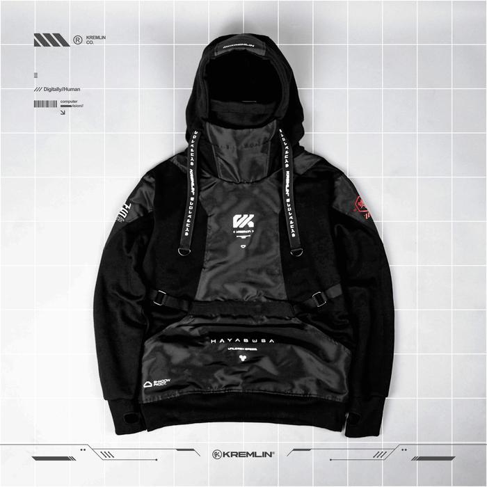 KREMLIN Cyber Techwear Pullover Hoodie - HAYABUSA - S