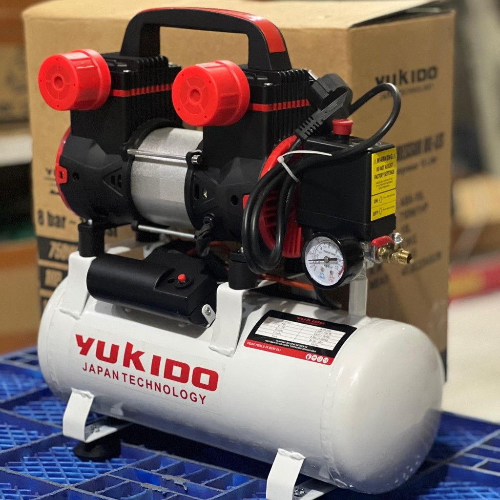 Mesin Kompresor 1 PK Kompressor Lakoni Pompa Angin Udara Listrik Compressor 10L 1HP