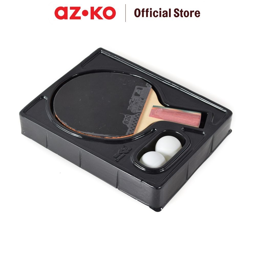 (Lunax70) AZKO Double Fish Set Bat Tenis Meja 4A-E Bet Tennis Meja Bat Pingpong Perlengkapan Ping Po